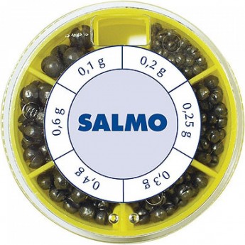 Грузила SALMO Дробинка Pl 6 секций стандартные 050г набор Грузила SALMO Дробинка Pl 6 секций стандартные 050г набор